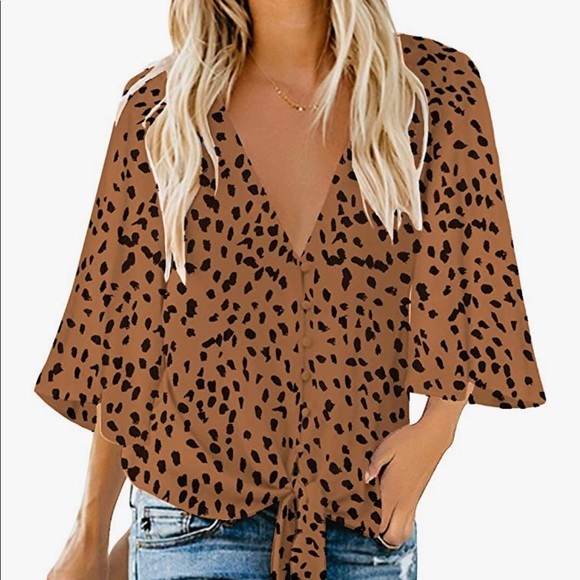 Tops - Leopard blouse
